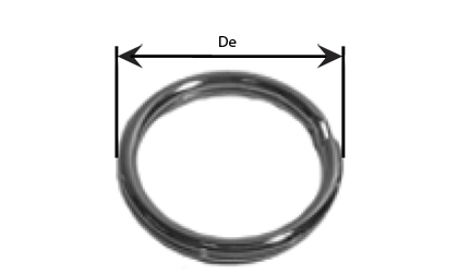 Teknisk tegning - Nøkkelringe  - Galvaniserte 