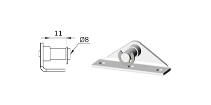 Technical drawing - Endfitting - Brackets mandrel