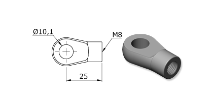 Technical drawing - Endfitting - Eye