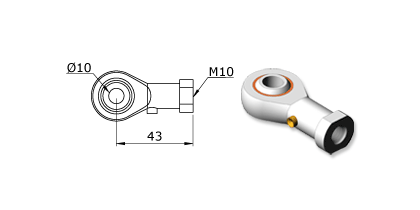 Technical drawing - Endfitting - Eye